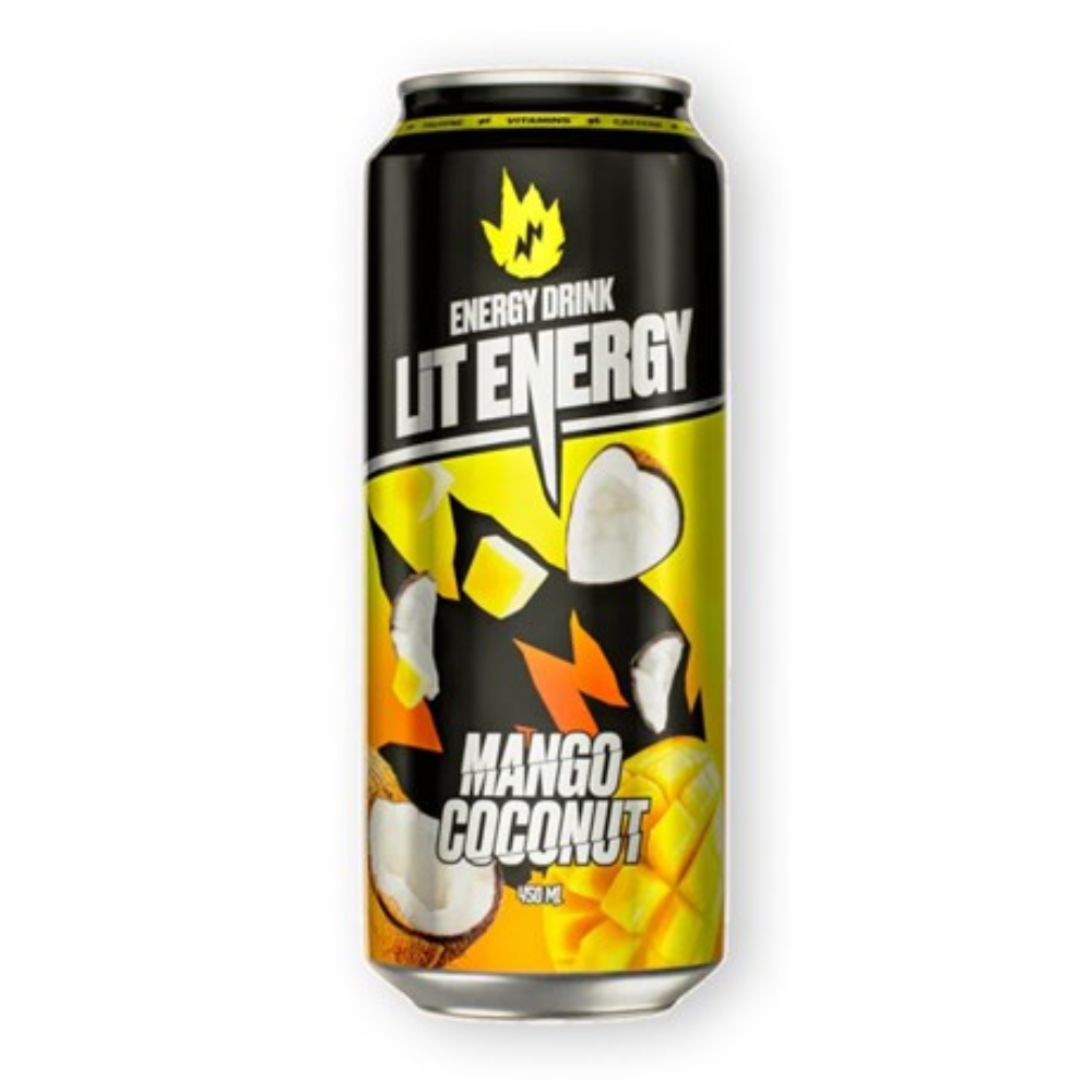 Напиток энергетический Lit Energi Buble Mango Coconut 0.45 л ж/б