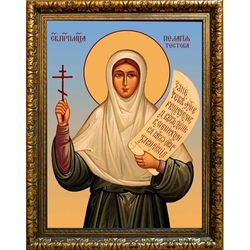 Пелагия (Тестова) преподобномученица, инокиня. Икона на холсте.