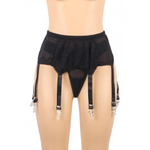 Стринги и пояс для чулок с ремешками Sexy Floral Lace (XS-S)