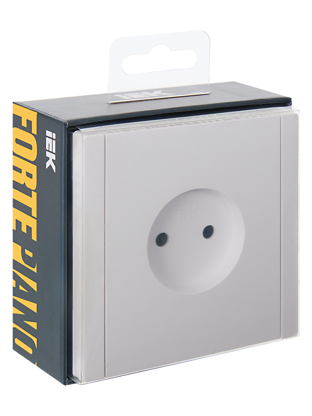 FORTE&PIANO Розетка 1-местная без заземления с защитными шторками винтовое крепление 10А FP217 белый IEK