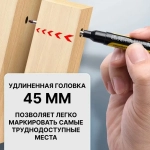 Маркер строительный Строительная разметка, длина наконечника 45 мм + маркировочные чернила