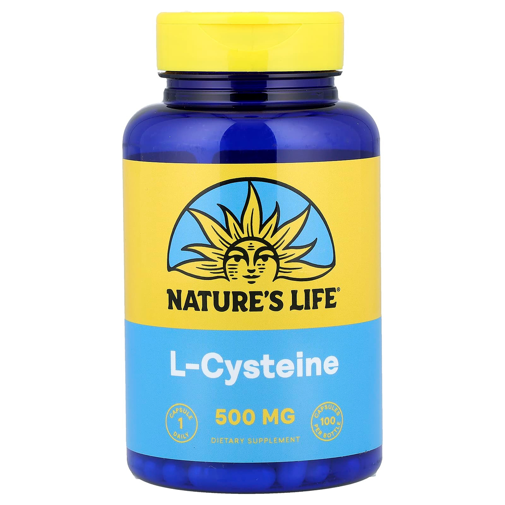 Nature's Life, L-цистеин, 500 мг, 100 капсул