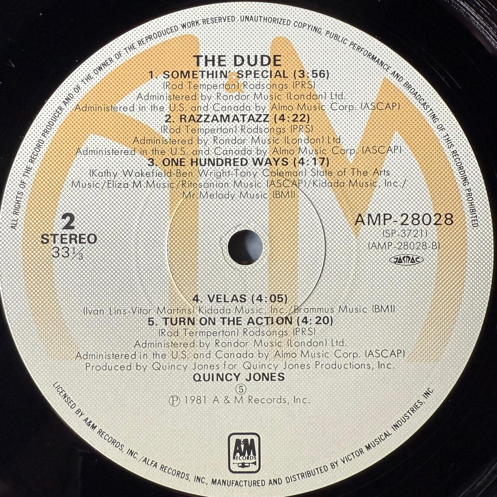 Quincy Jones ‎– The Dude (Япония 1981г.)