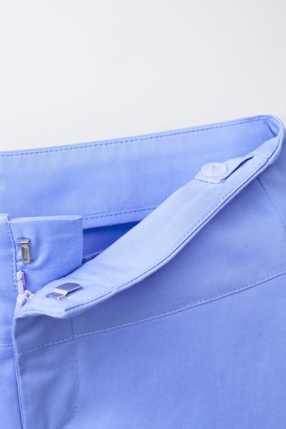 ZARA БРЮКИ КАПРИ С РАЗРЕЗАМИ, СИНИЙ