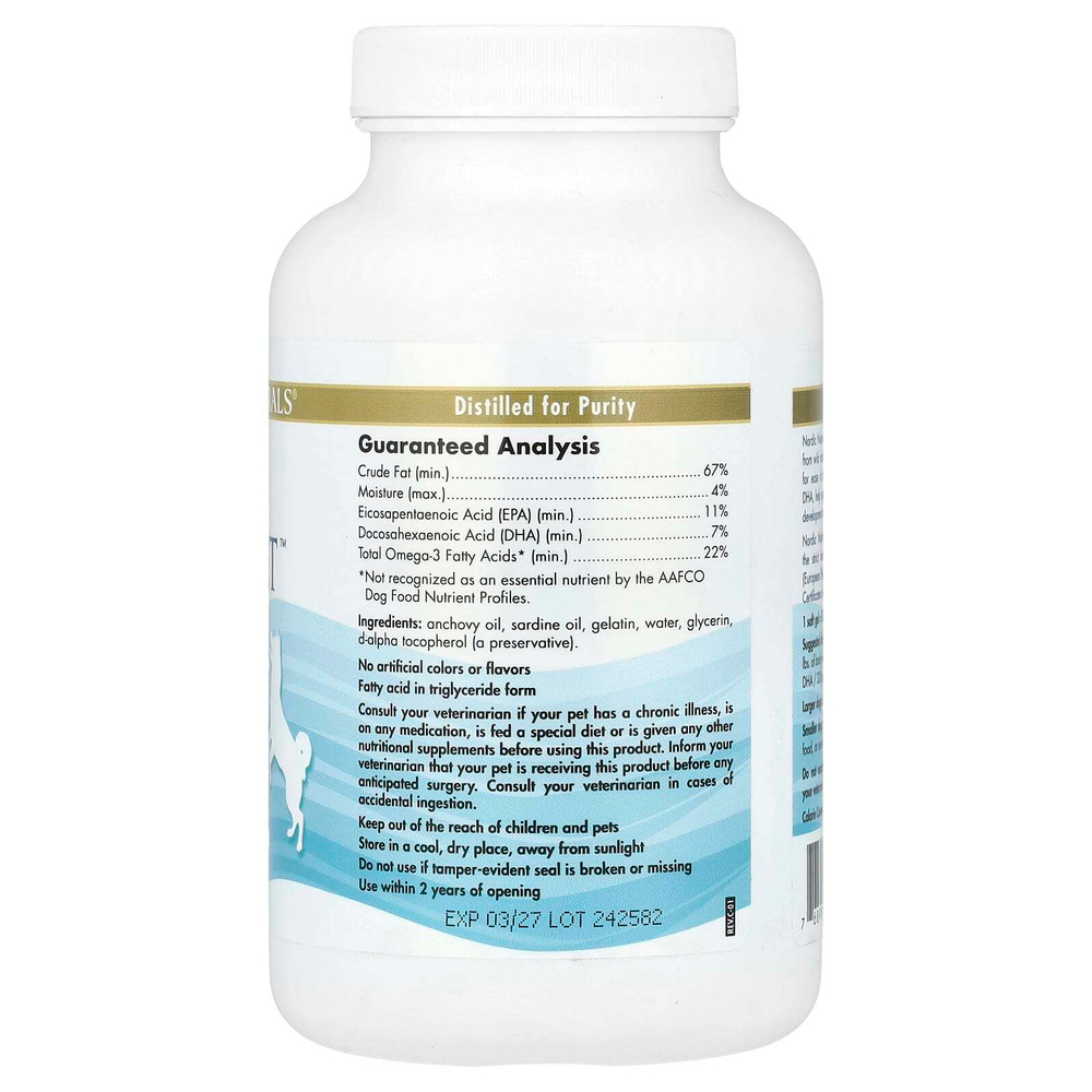 Nordic Naturals, Omega-3 Pet™, для собак, 180 капсул