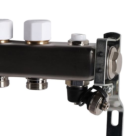 Коллектор Rommer 1"x3/4" на 9 контуров с расходомерами и запорными клапанами RMS-1201-000009