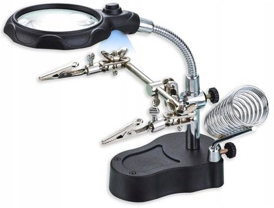 Набор  для пайки  третья рука+лупа MG16129-С