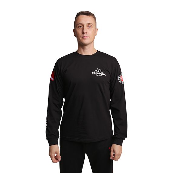 Футболка Scorpena Team с длинным рукавом черная