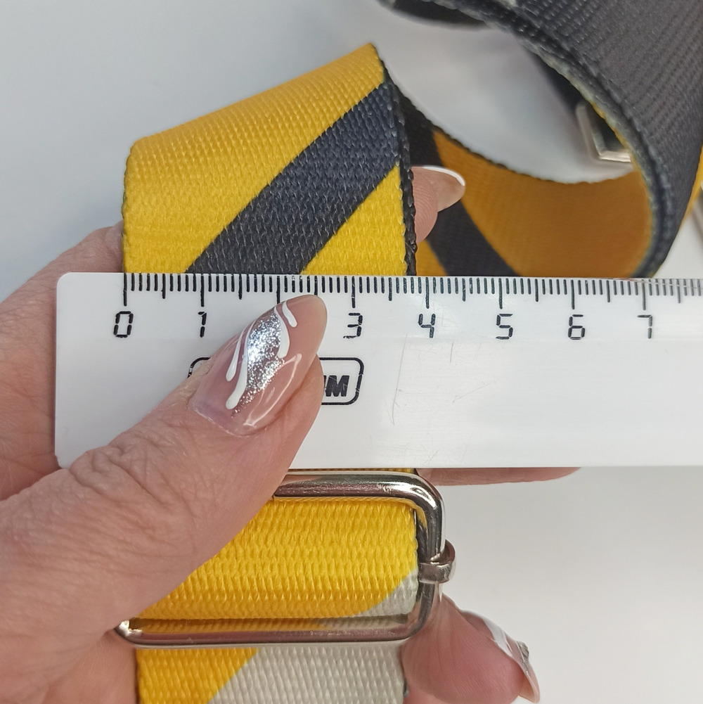 Гитарный ремень Черно-желтые полосы