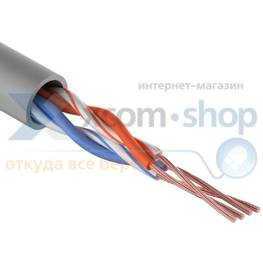 Кабель витая пара U/UTP 5e кат. 2 пары Rexant UTP 2PR 24AWG CAT5e 305м STRANDED