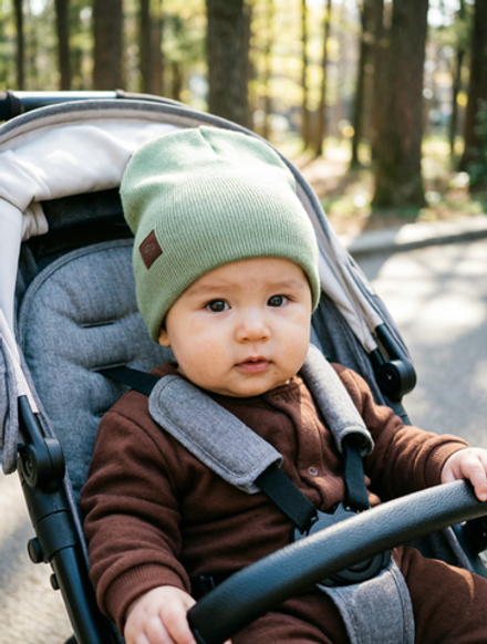 Шапка детская двухслойная Фисташковый