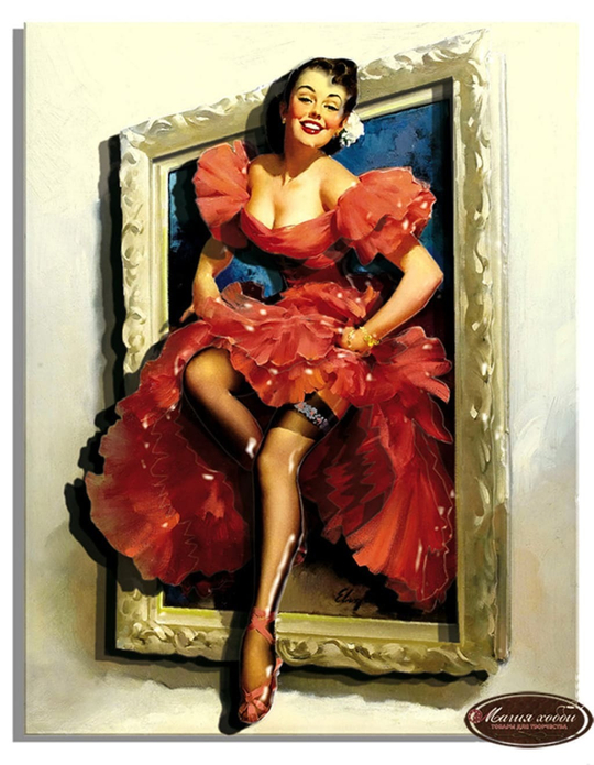 Папертоль РТ150022 "Красотка из картины" 14*20см.