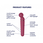 Универсальный вибромассажер Satisfyer Planet Wand-er бордовый