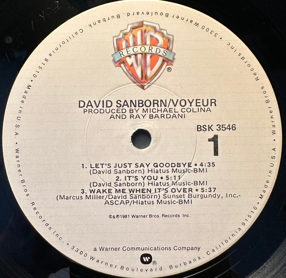 David Sanborn - Voyeur (США 1981г.)