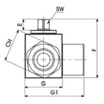 Кран 3-х ходовой шаровый M22x1.5 15L DN12 P=500 L-обр.