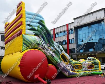 Коммерческий батут-горка "Царь зверей-2", 11*7*7,5 м