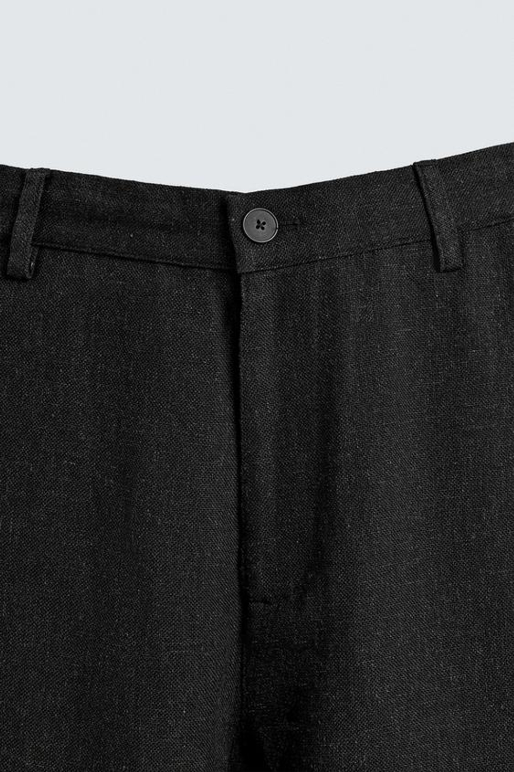 ZARA БРЮКИ RELAXED FIT ИЗ ВИСКОЗЫ И КОНОПЛИ, ЧЕРНЫЙ