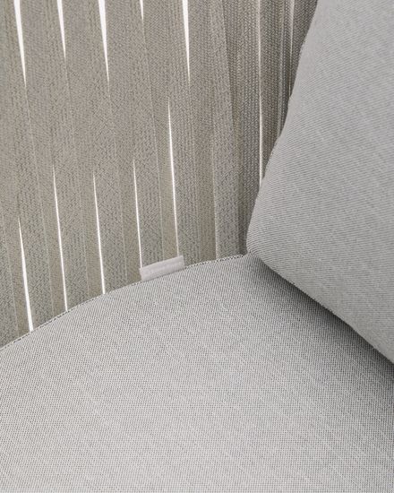 Уличное кресло Saconca из веревочного шнура и серой оцинкованной стали La Forma Испания 