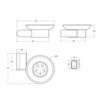 Мыльница Cezares Stylus STYLUS-SODS-NOP Черная матовая