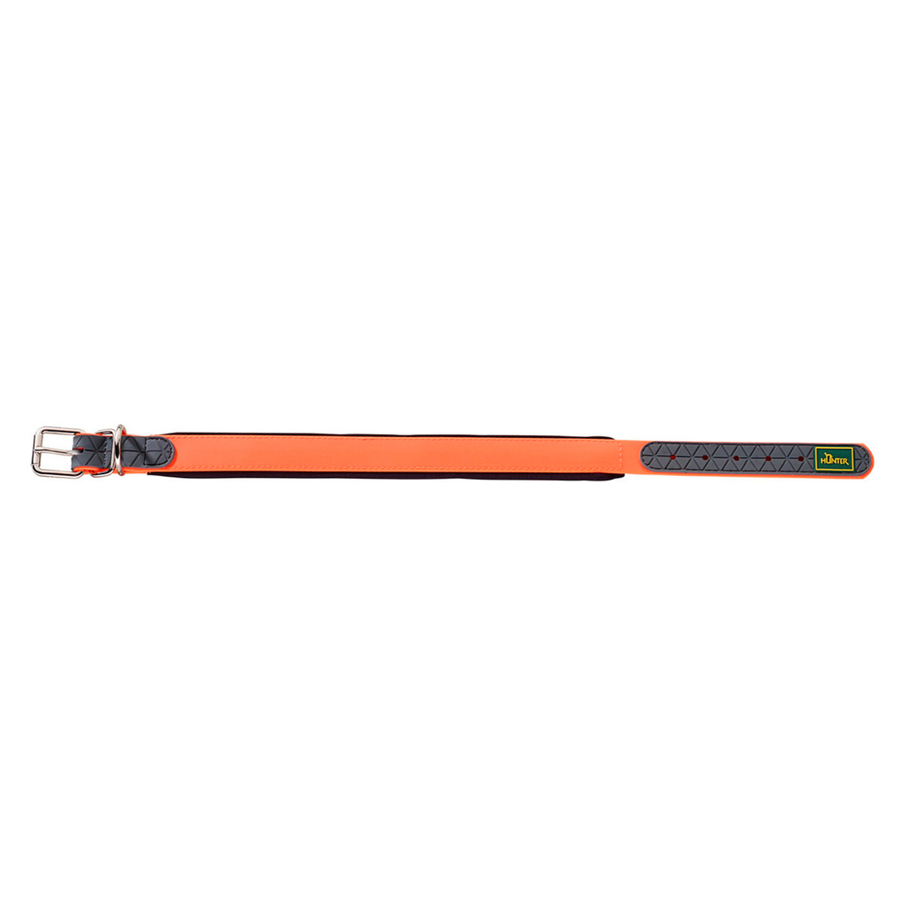 Hunter ошейник для собак Convenience Comfort 45 (32-40 см) / 2 см биотановый мягкая горловина оранжевый неон