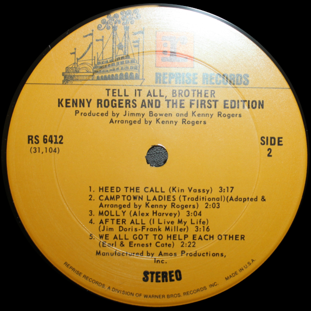 Kenny Rogers And The First Edition / Tell It All, Brother (LP)