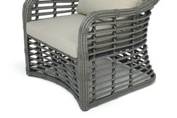 "Ницца" кресло из искусственного ротанга, цвет серый