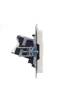 BRITE Розетка компьютерная двойная кат.5E RJ45 РК10-2-БрЖ жемчуг IEK