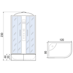 Душевая кабина River Dunay XL 120x80 MT L 10000006184 с поддоном