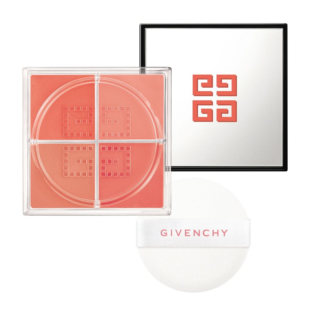 Рассыпчатые четырехцветные румяна для лица GIVENCHY Prisme Libre Blush - 3 Voile Corail
