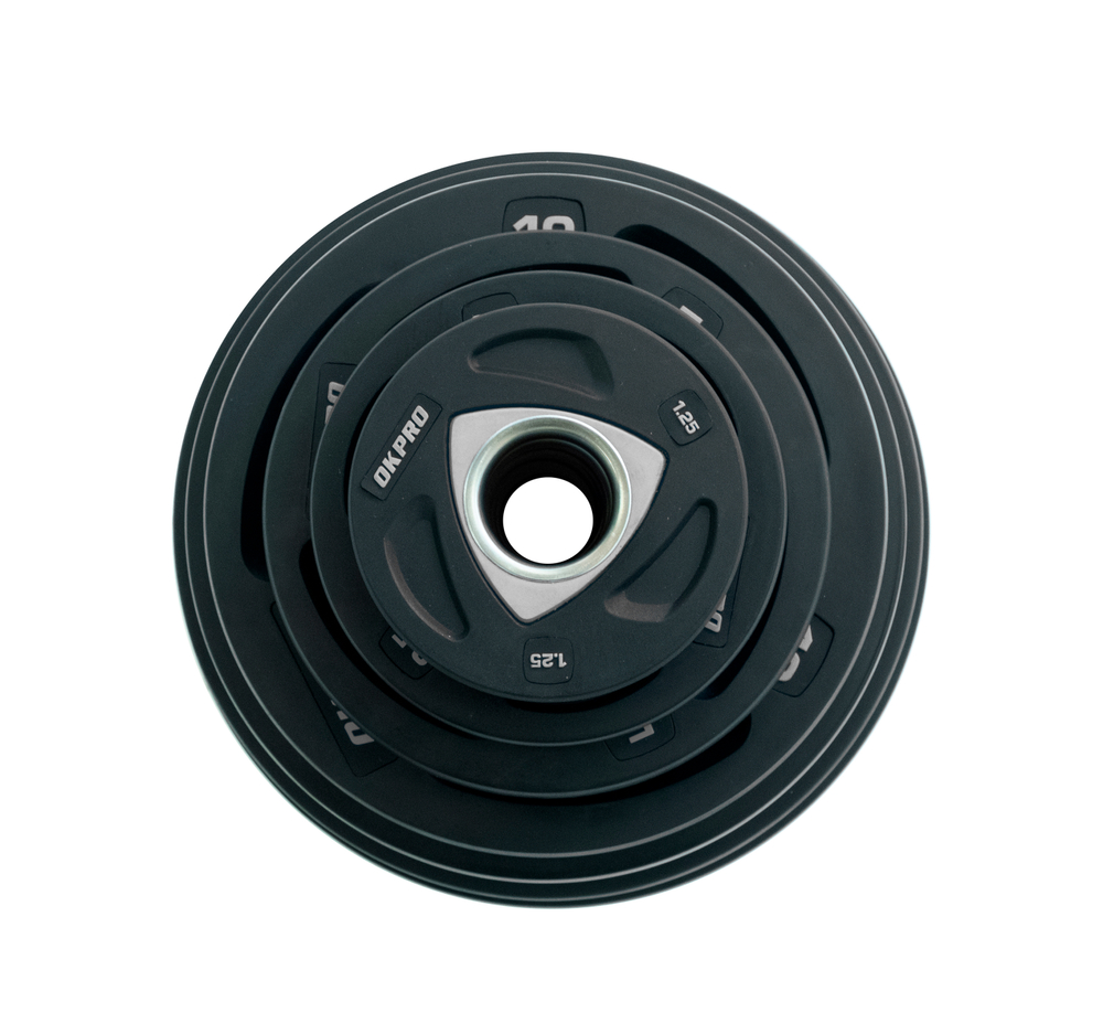 Диск олимпийский полиуретановый 1,25 кг OKPRO серый лого