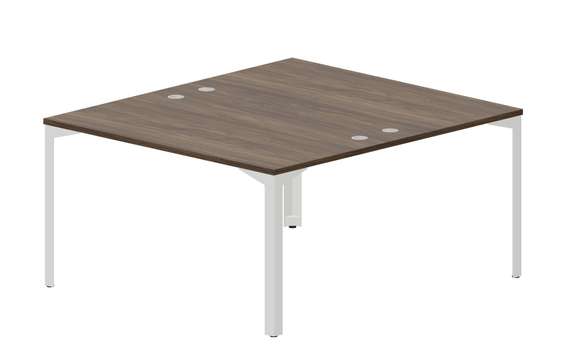 Составной стол на 2 рабочих места 138х156,6х75см (4 громмета)