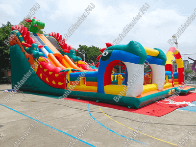 Коммерческий надувной батут "Змей Горыныч 3" 16*10*9 м