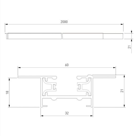 Шинопровод однофазные встраиваемый Elektrostandard Track Rail WH Recessed 85083/00 a057097