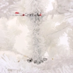 Ёлка «Звон вьюги» 210 см, ПВХ (1154 веток), белый иней, Белый