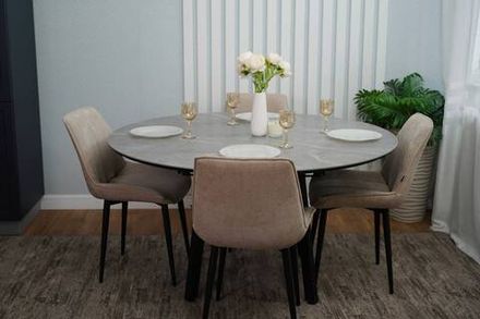 Стол керамический Раунд 1400х800 (1400) Серый