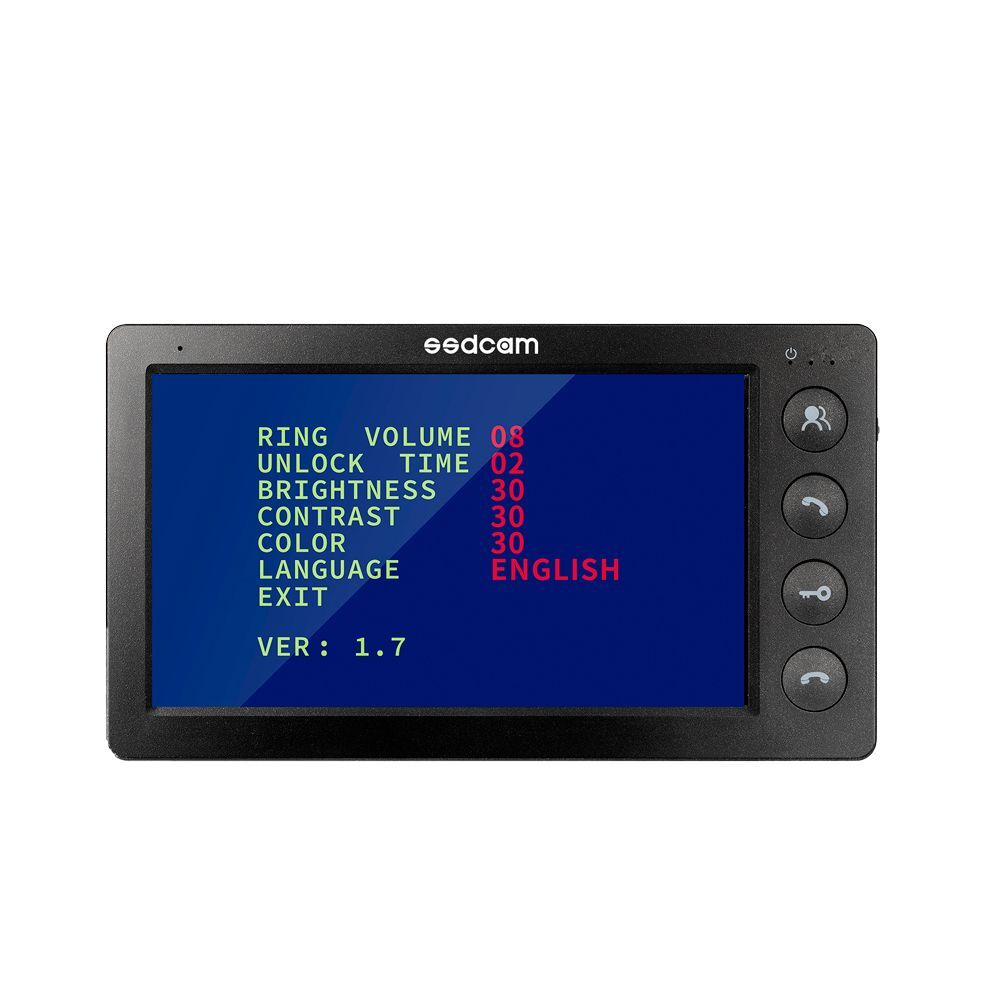 Монитор видеодомофона SD-720L Черный