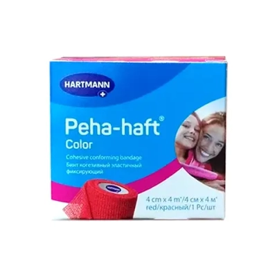 Бинт Paul Hartmann Peha-haft самофиксирующийся 4 см 4 м 9324873 красный