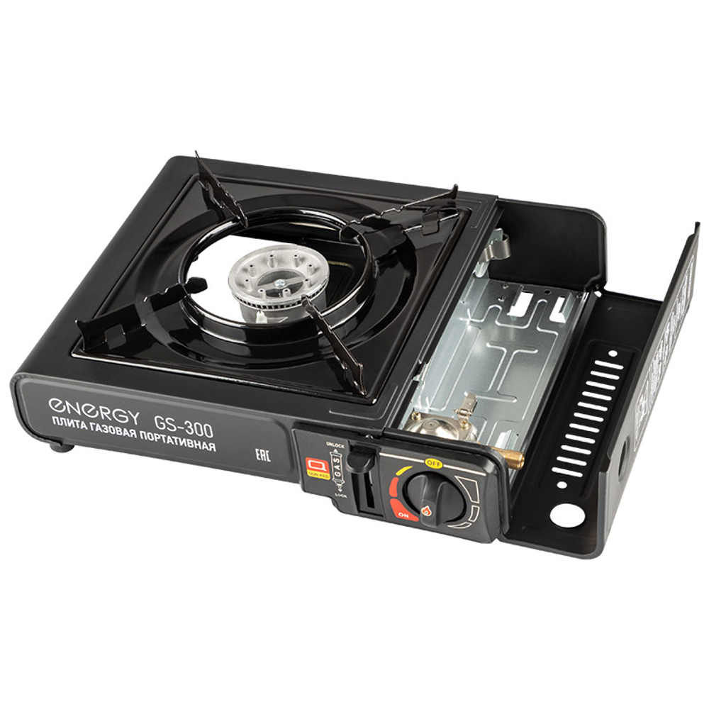 Плита газовая туристическая ENERGY GS-300 (2 типа подключения), портативная