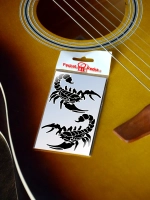 Стикеры - Черно-белый скорпион