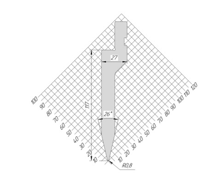 Пуансон AP 1033 26° H117 R0,8