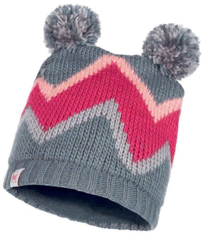 Шапка вязаная с флисом детская Buff Hat Knitted Polar Arild Grey Фото 1