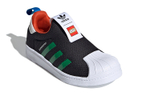 Middle-aged children's LEGO/Lego x adidas originals Superstar 360 X wear-resistant non-slip lightweight low-top sneakers black and green