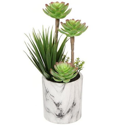 Цветок искусственный декоративный Композиция, в горшке, 27 см, Y4-3135