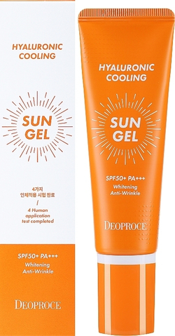 Deoproce Hyaluronic Cooling Sun Gel Spf50++ освежающий солнцезащитный крем с гиалуроновой кислотой SPF 50+ PA+++