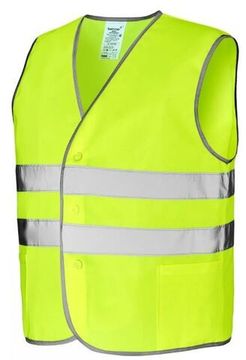 Жилет сигнальный СО-1 ТР пуговицы цв.лимонный