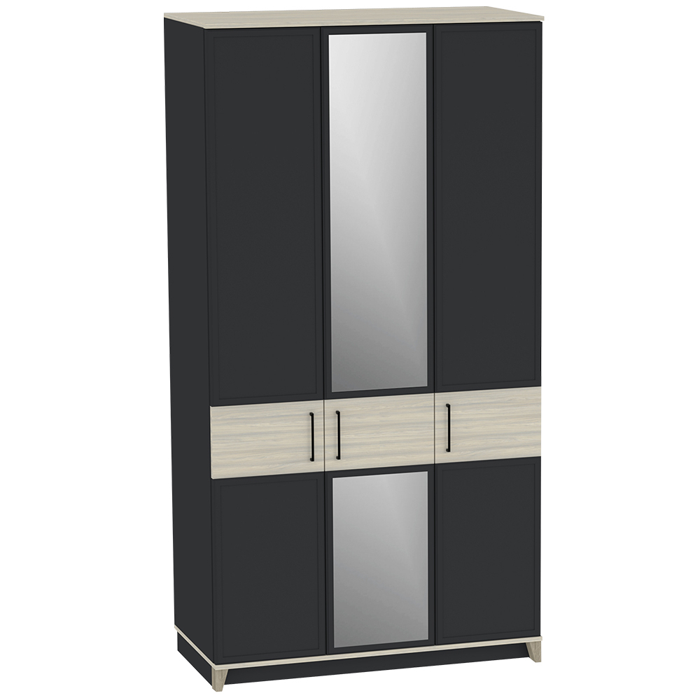 Шкаф для одежды и белья Аурелио 444, Антрацит, Блеквуд Сатиновый