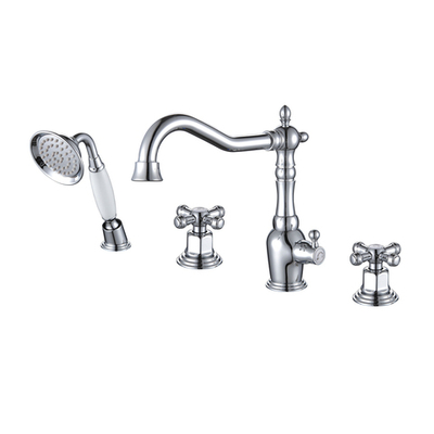 370132 Смеситель на борт ванны ХРОМ (4 отв.) ViEiR (8/1шт)