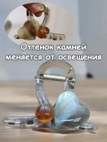 Заколка крабик краб для волос женский детский из камней