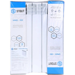 Радиатор биметаллический STOUT Space 500 - 5 секций (подключение нижнее правое, цвет белый)