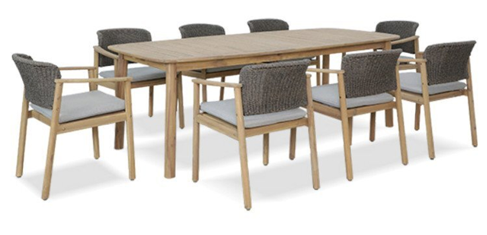 Комплект деревянной мебели Tagliamento Freeport, розово-серый, угольный, серый